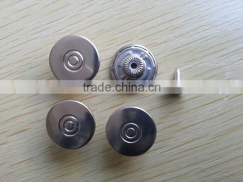 27L Metal (Brass Material) Jeans Button in Silver color --- JB1412004