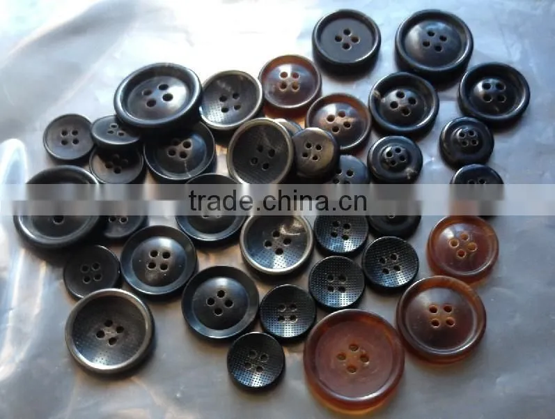 Sedex Audited Factory 2 Pillar ox horn button, buffalo horn button