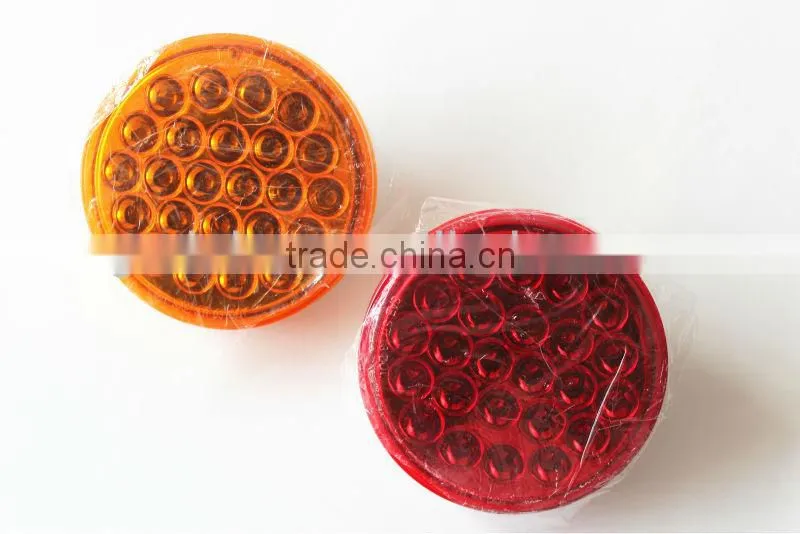 12/24V New led tail lights red round shape led light for truck/trailer