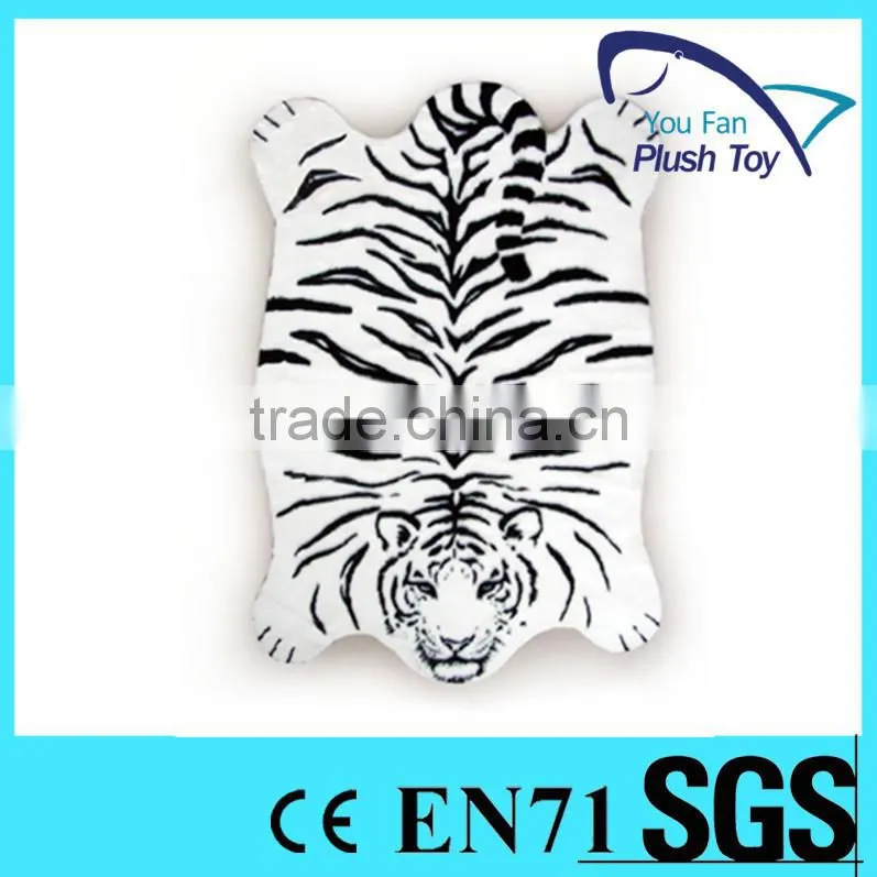 lifelike animal skin white tiger rug