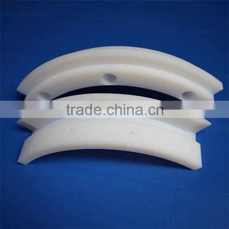 High impact wear-resisting cnc machining ballistic plastic sheets Tivar1000 white uhmwpe bending guide