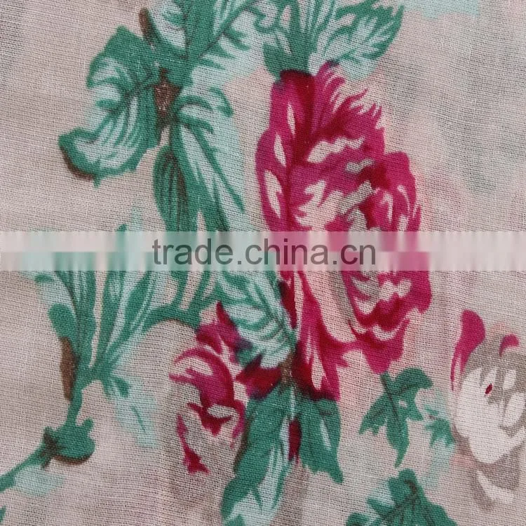 poplin printing fabric textile 40s cotton fabric for woman's dress clothing