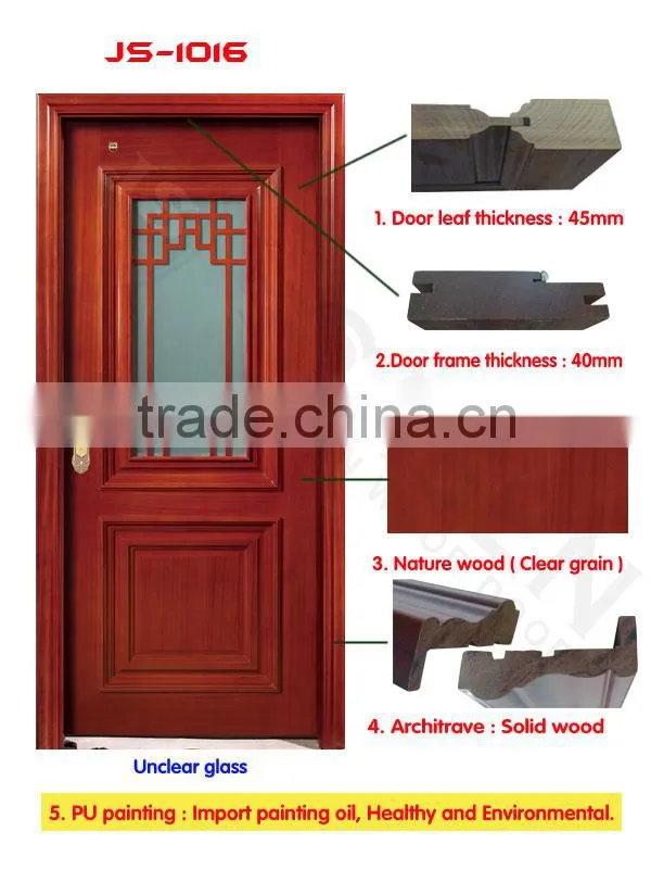 economic pear galss timber interior door modern hous design