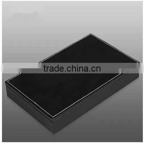 Black Sewing pu Leather Domino Set Box