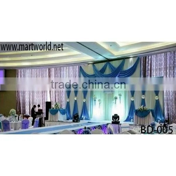 High quality curtain fibric wedding stage decoration,wedding backdrop for wedding&party decoration(BD-005)
