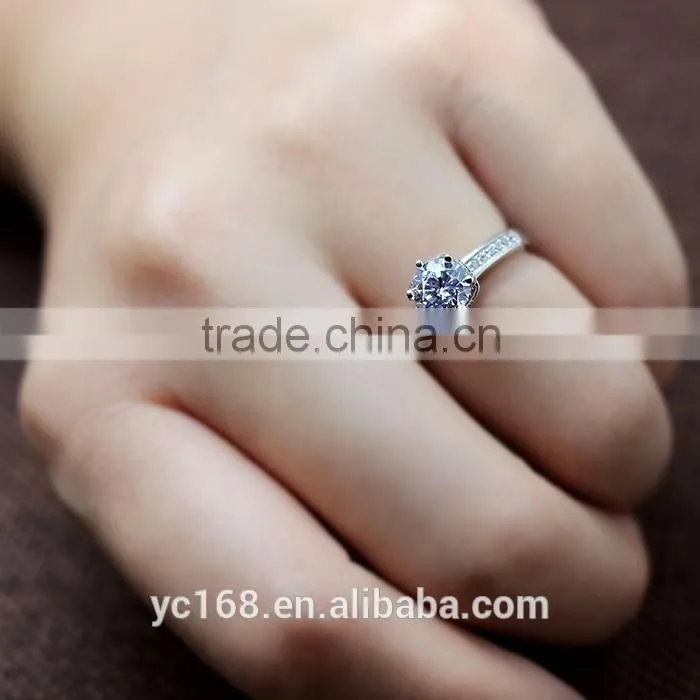 S925 sterling silver wedding rings with cubic zirconia stones alibaba express jewelry