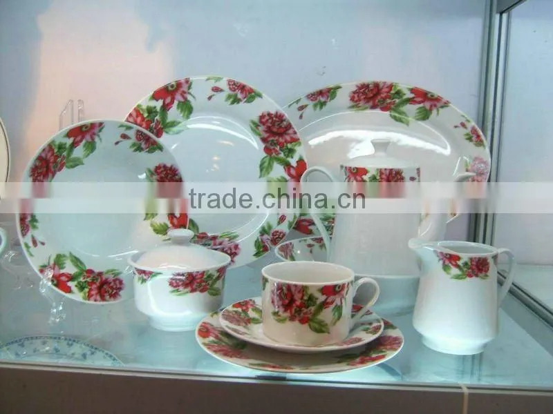 rose tea set,western tea set, wedding tea set,