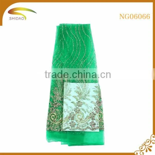 2016 new design wholesale garment accessories african french lace with velvet trim floral
