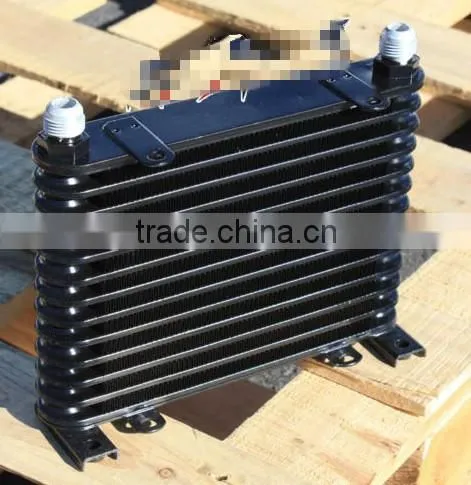 UNIVERSAL 13 ROW BLACK ALUMINUM ENGINE OIL COOLER