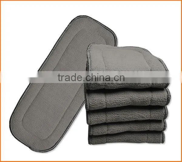 Naturally Cloth Diaper Inserts 5 Layer Charcoal Bamboo Reusable Liners for Cloth Diapers