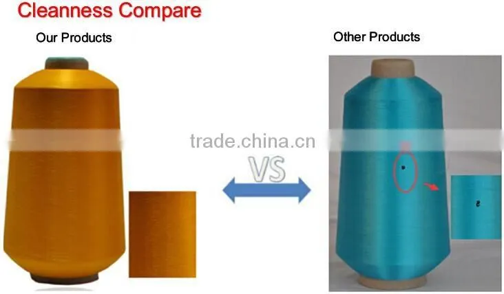 100D/37F twisted Polyester high stretch yarn RW for weaving