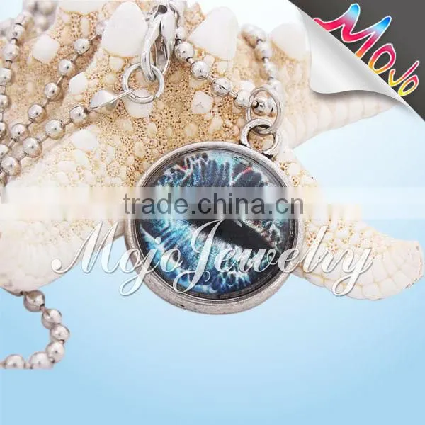 Imitation Gold Evil Eye Pendant Necklace with Extension Chain