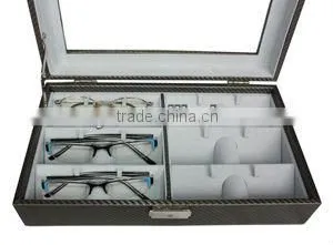 Hot sale carbon fiber pattern leather sunglasses packaging boxes