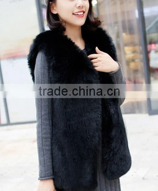 QYQX-001 High quality blue fox fur vest