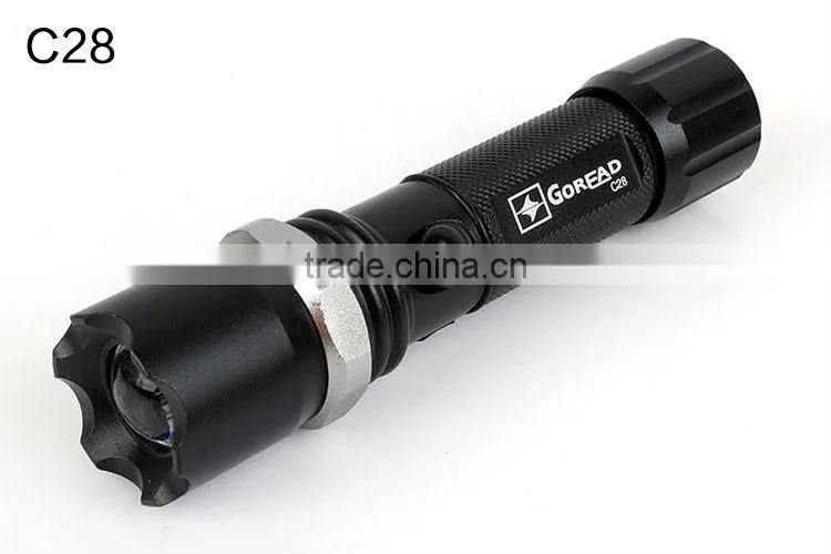 Goread C28 AA 14500 rechargeable zoom aluminum LED torch light
