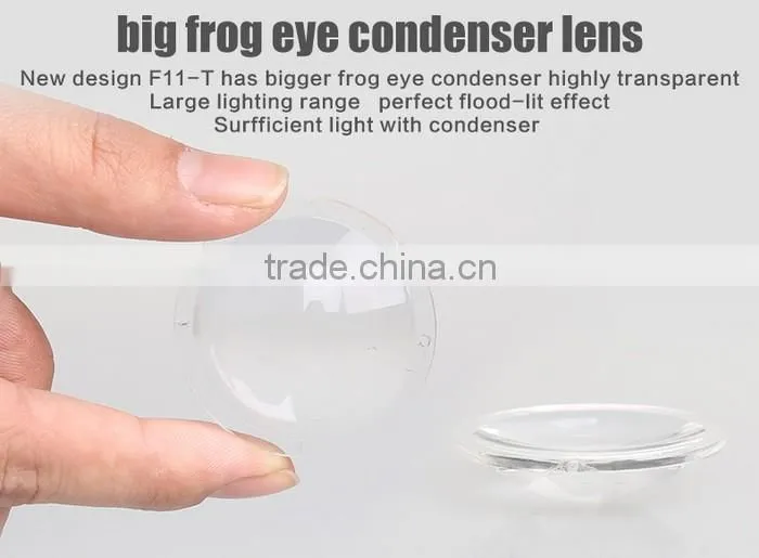 1100lumens New Design Rechargeable LED Torchlight F11-T 10W Flashlight with Focusing Zoom