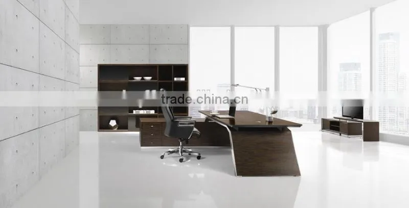 DT-12 wooden office desk stainless steel table base office executive desk