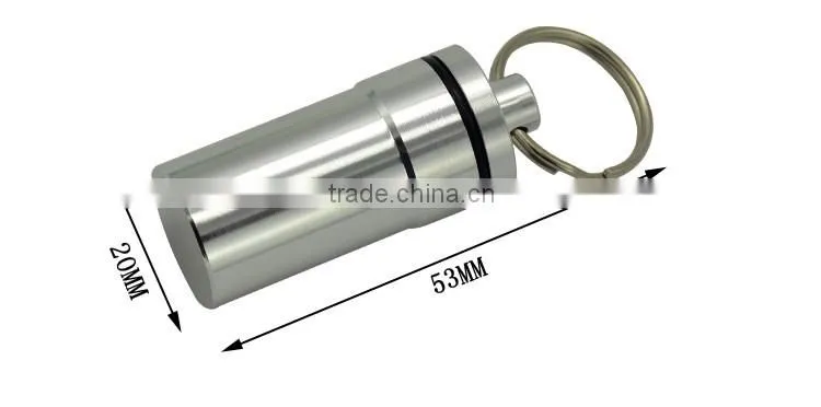 FDA Standard Custom Logo Promotional Metal Mini Pill Key Holder