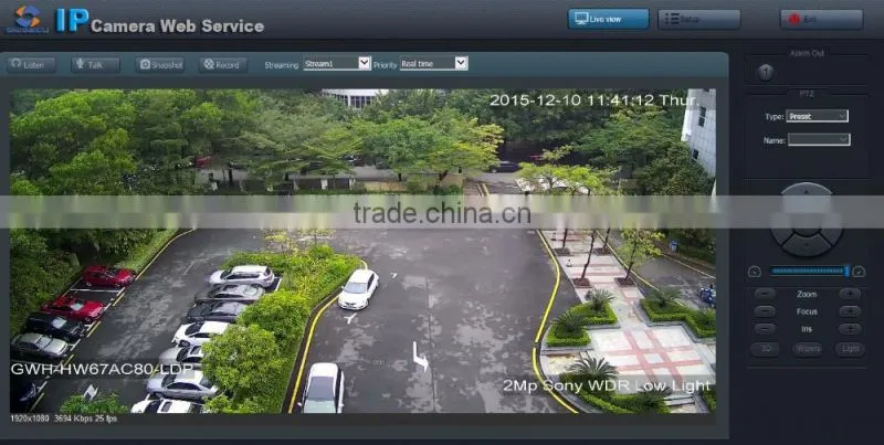 GWSECU SONY178 ip camera ture WDR 120DB poe Super Low Lux super clear image Black glass color image in alltime