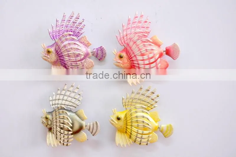 5 inch Pearl Powder Surface Butterfish Decoration Plastic Fridge Magnet