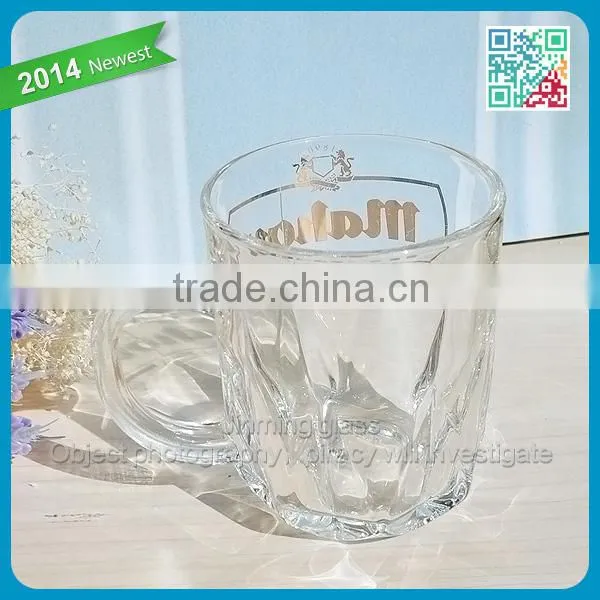 Famous Brand Beer Handle Beer Cups Advertising Decorative Gift FDA Grade Beer Glass Mugs Short Small Size Mahou Handle Glasses