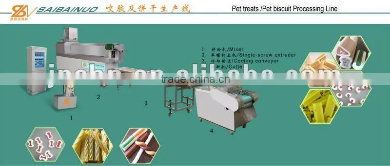 Twin-screw popular pet treats/chews production line machine