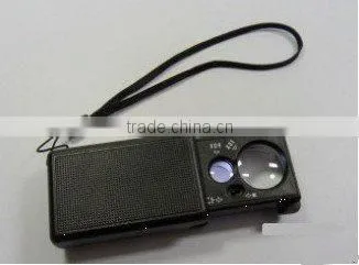 Illuminated LED jewellery magnifier with UV lamp