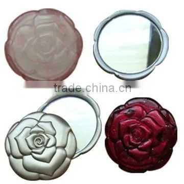 Flower shap plastic japanese hand mirror makeup