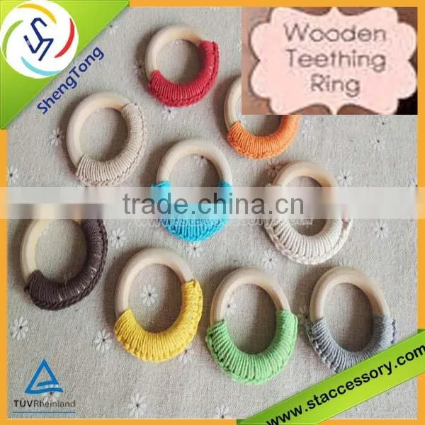 wholesale new product wooden teething ring unfinished wooden ring
