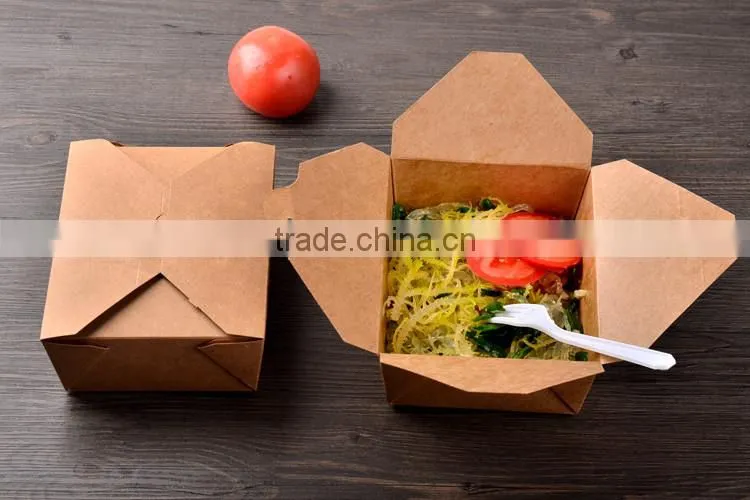 recycled brown kraft paper food box,paper box for food