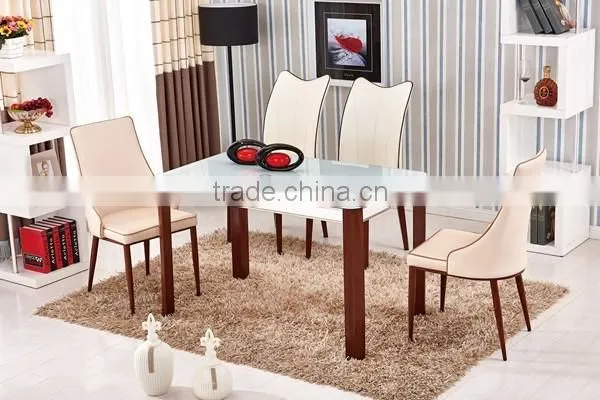 Dinette combination folding table tempered glass table round table four chairs