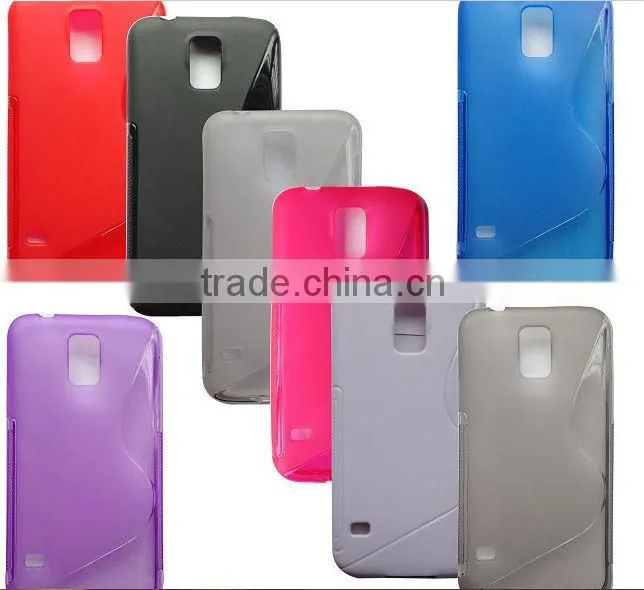 2014 colorful transparent tpu case for samsung galaxy s5,s line tpu case