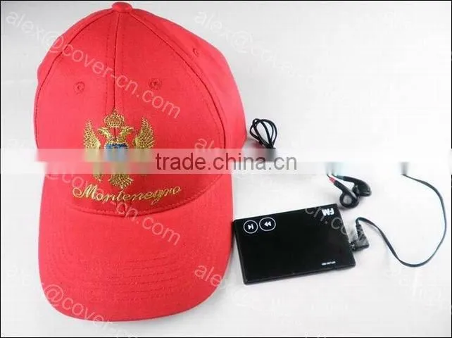 FM+AM Radio caps /Mp3 hats for 2014 world cup with custom logo