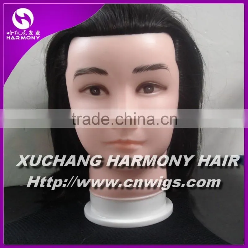 Cheap Huamn hair mannequin head for hairdressing100% human hair training doll head practice head