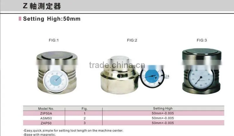 Zero Watches Tool Presetter 50mm Height with Magnetic Base