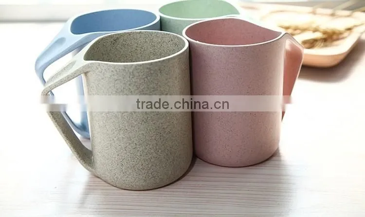 Eco-friendly Wheat Straw plastic mug cup coffee mug from china