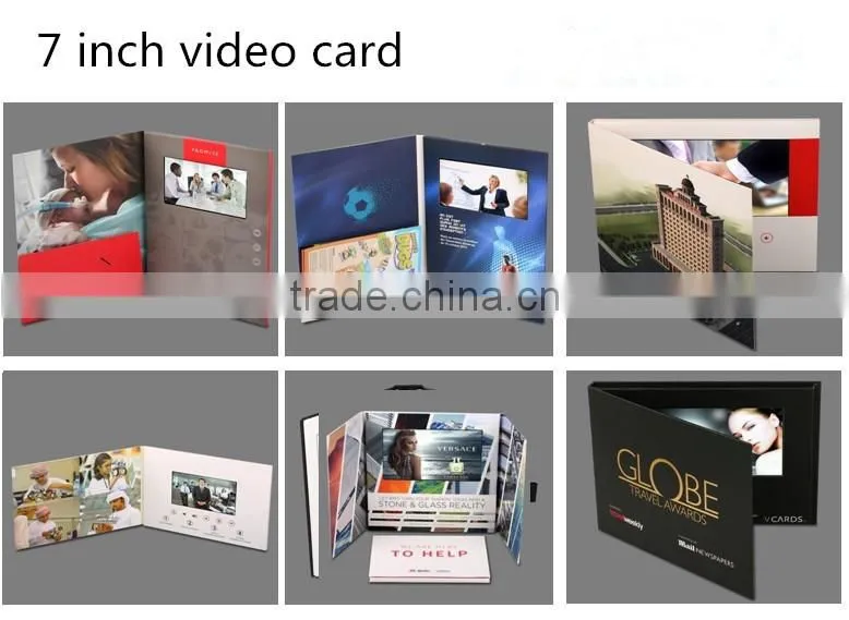 High-end custom 2.4 "/2.8"/3.5"/5"/7"/10.1"video card digital video laptop invitation e-card gift CARDS