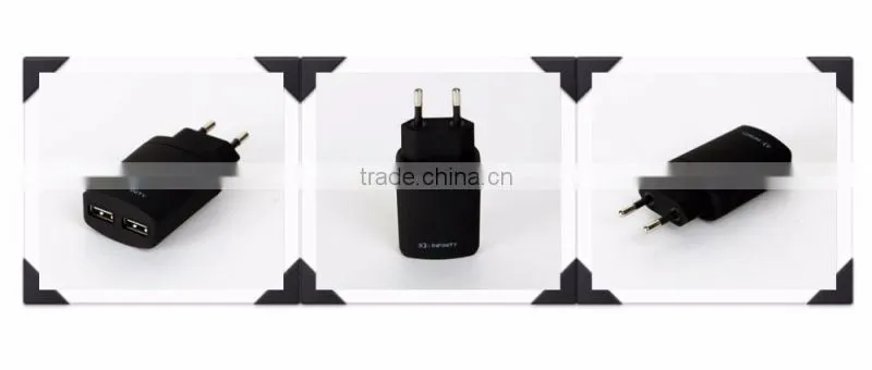 New Style 2.1A USB Rubber Wall Charger for Mobile Phone
