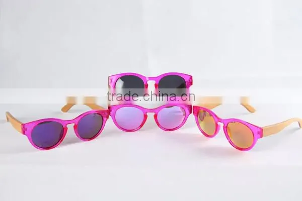 2015 High quality FDA natural bamboo acetate sunglasses