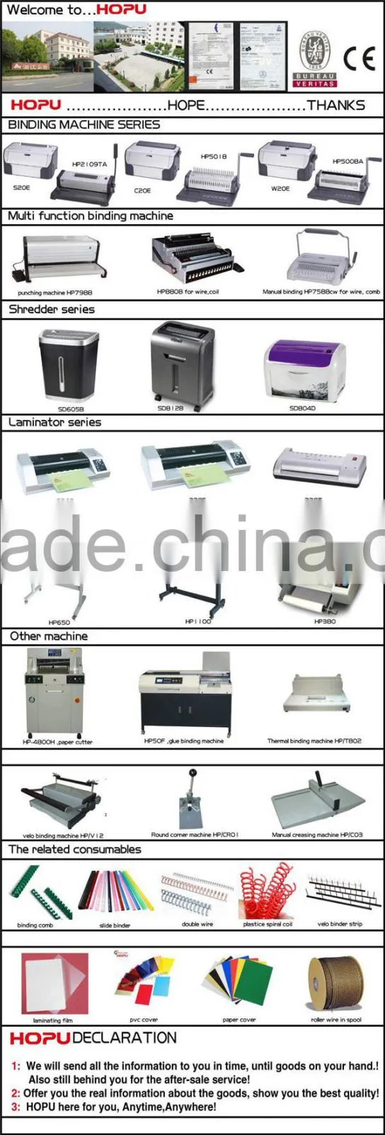 global office manual automatic binding machine
