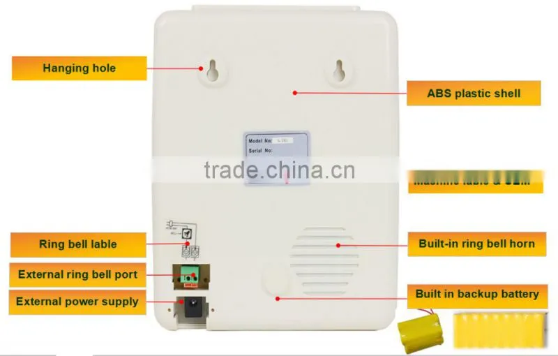 LCD display matrix print time attendance machine