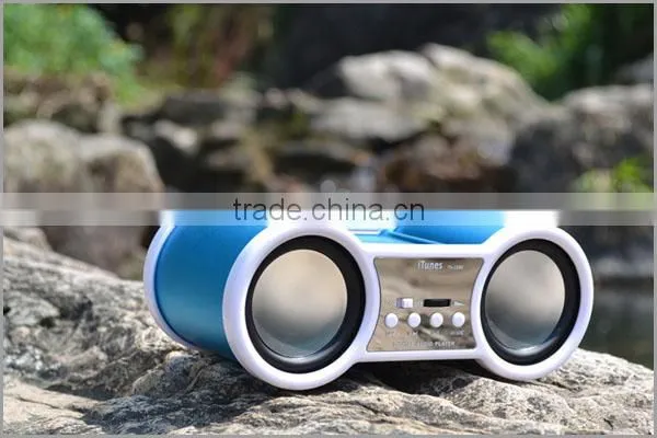 Robot-158u Aluminum Alloy Hi-Fi Stereo Portable Fm Radio,USB Music Speaker,Telescope Card Speaker