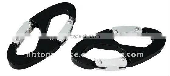 TC-454 2013New Hot Sale Mini Aluminum Pear Shape Camping Carabiner With Compass