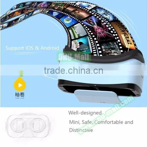 Amazon Hot Sales Mini VR Box 3D Glasses, VR Headset Case for 4.5-5.5 inch Smartphones