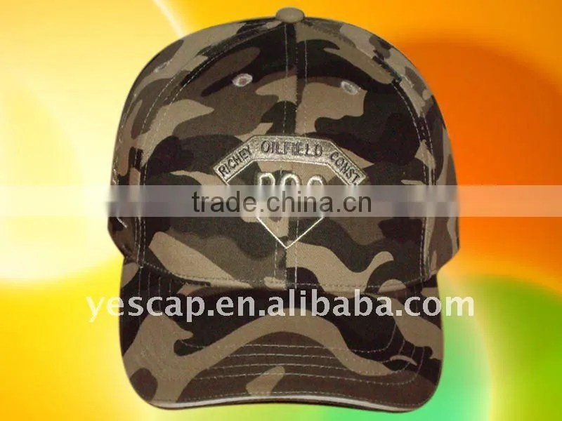 camo baseball cap with embroidery C RANCH logo