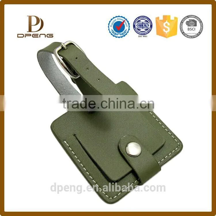 oem China factory faux leather luggage tags