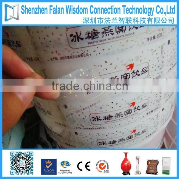 Custom transparent sticker printing China supplier
