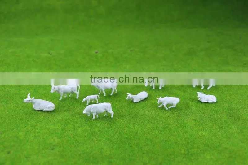 Building model cow, scale animals for HO scale, plastic building resin farm cow for 1/87