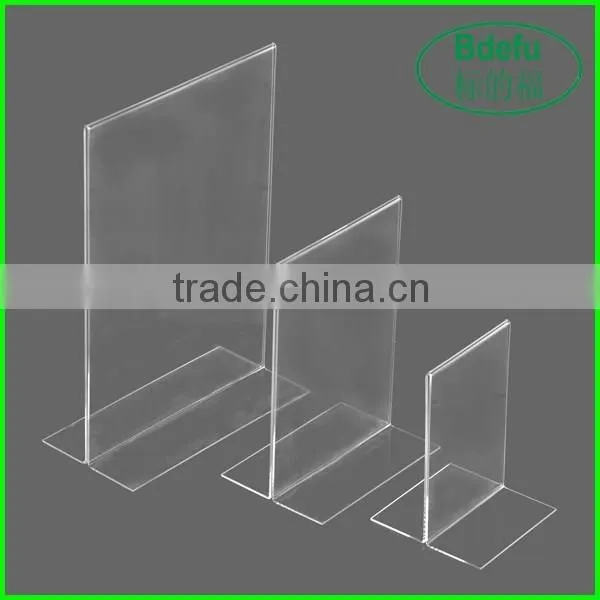 Top saling product high acrylic menu holder /clear a4 acrylic sign holder