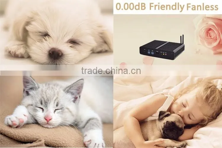 mini i7 barebone pc Intel Core i7-5650U pc Fanless 4M Cache, up to 3.20 GHz support HD 4K resolution